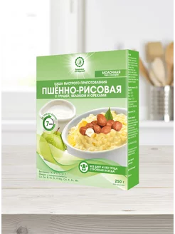 Каша "Пшённо-рисовая с грушей, яблоком и орехами", 250гр