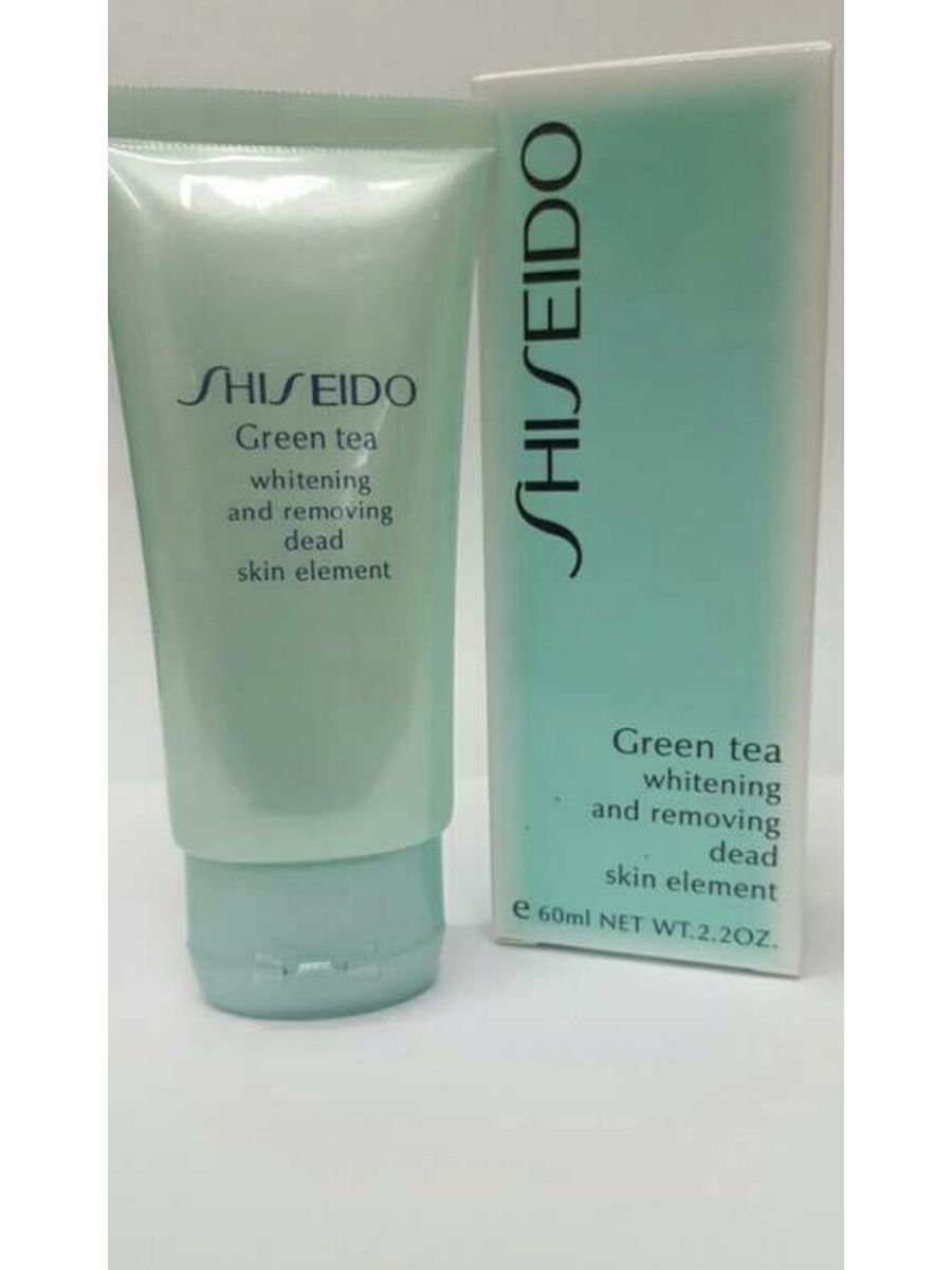 Shiseido Green Tea Whitening and removing Dead Skin element.
