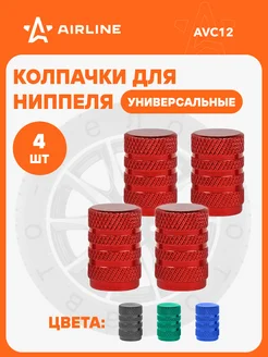 Колпачки на ниппель 4 шт металл AVC12