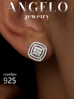 Серьги серебро 925 с камнями