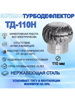 Турбодефлектор ТД-110, нержавеющая сталь