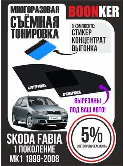 Съёмная тонировка Skoda Fabia Шкода Фабия 1999-2008