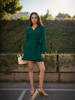 Зеленое изумрудное платье с поясом на запах бренд Платье на запах назапах зеленое NZVN продавец Продавец № 814687