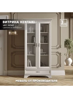 Витрина Kentaki REG2W белый с патированием