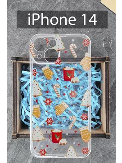 Чехол на iPhone 14 с принтом Новогодний