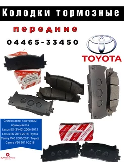 Тормозные колодки передние 04465-33450