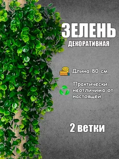 Искусственная зелень для декора эвкалипт 80 см, 2 ветки