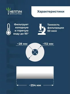 Полипропиленовый нитяной картридж, фильтр для воды под мойку