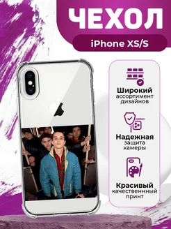 Чехол на iPhone X XS силиконовый с принтом слово пацана