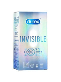 Презервативы Дюрекс Invisible XXL, 12 штук