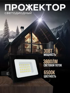 Прожектор LED 30W 6500К 3600Лм черный