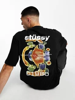 Футболка оверсайз с принтом Stussy