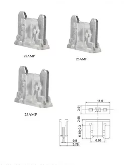 Предохранитель автомобильный micro 25А (3шт)