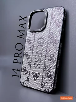 Чехол на iphone 14 pro max с принтом брендов Guess