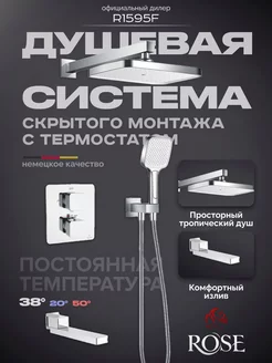 Душевая система R1595F с термостатом скрытого монтажа