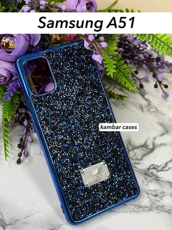 Блестящий с кристаллами чехол на Samsung A51 Swarovski