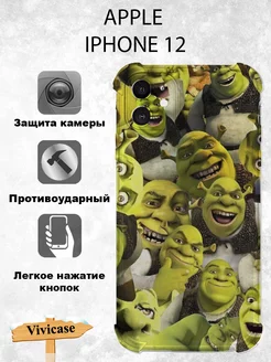 Чехол на IPHONE 12 с принтом Шрек