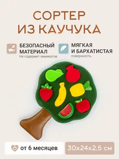 Сортер вкладыши фрукты из натурального каучука