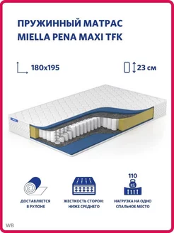 Матрас 180x195 пружинный Pena Maxi TFK