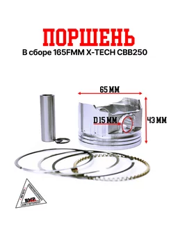 Поршень в сборе 165FMM X-TECH CBB250