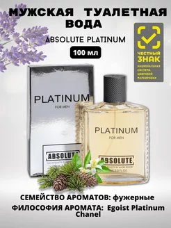 Туалетная вода Absolute Platinum 100 ml for men