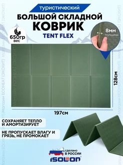 Коврик туристический складной 197х128 см для палатки