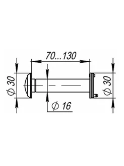 Дверной глазок Fuaro 4 DVZ для двери 70-130 мм 16 (оптика)
