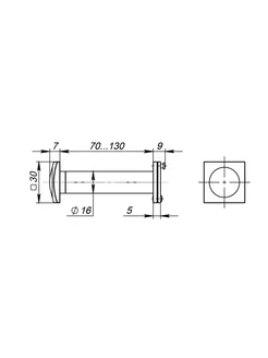 Глазок для двери VIEWER Fuaro 4 DVQ 70х130 16