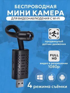 Беспроводная мини камера U21 Wi-Fi 1080p