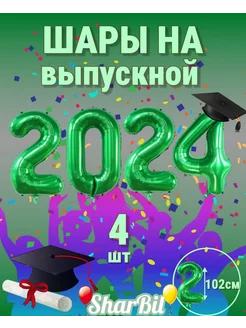 Шары воздушные на выпускной цифры из фольги 2024 год