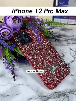 Блестящий чехол на iPhone 12 Pro Max кристаллы Swarovski