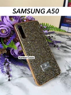 Блестящий с кристаллами чехол на Samsung A50 Swarovski