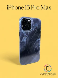 Чехол на iPhone 13 Pro Max с принтом блестящий синий