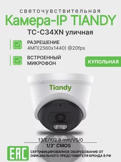 Камера видеонаблюдения IP уличная TC-C34XN (4 МП)