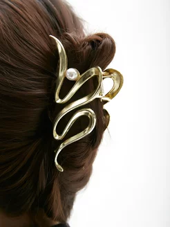 Крабик для волос с бусиной