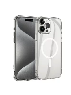 Чехол-накладка Magnetic Case iPhone 15 Pro прозрачный