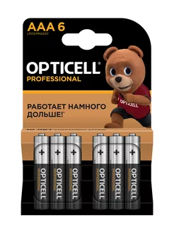 Батарейки Оптиселл PROFESSIONAL мизинчиковые AAA LR03 6 шт