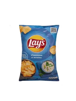 Чипсы "Lay's" 70г Сметана и Зелень 4шт