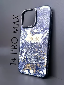 Чехол на iphone 14 pro max с принтом брендов Dior