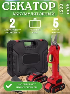 Секатор аккумуляторный для сада 21W + 2 батареи сучкорез