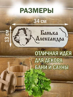 Табличка для бани и сауны именная Александр прикольная