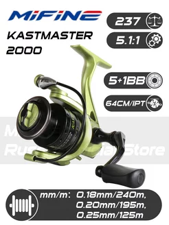 Катушка рыболовная KASTMASTER 2000F, 5+1 подшипник