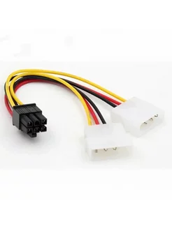 Переходник блока питания для 2xMolex - PCIe 6 pin