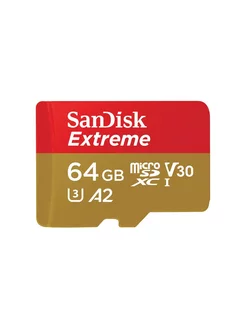 Карта памяти microSDXC Extreme UHS-I V30 U3 A2 64GB