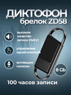 Диктофон брелок Диктофон с карабином ZD58