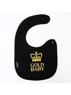 Нагрудник слюнявчик для кормления «Gold baby» на кнопке