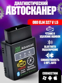 Автосканер для диагностики авто,ELM327 v 1.5 адаптер OBD2