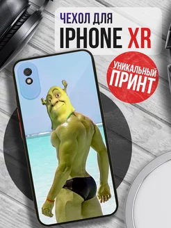 Чехол на IPHONE XR с принтом смешной шрек мем