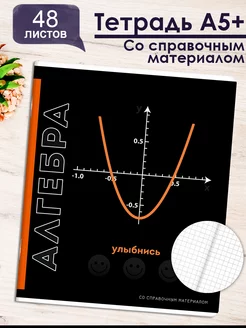 Тетрадь в клетку предметная алгебра А5+ 48л