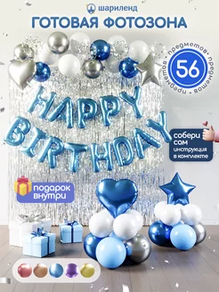 Шарики воздушные фотозона на день рождения happy birthday